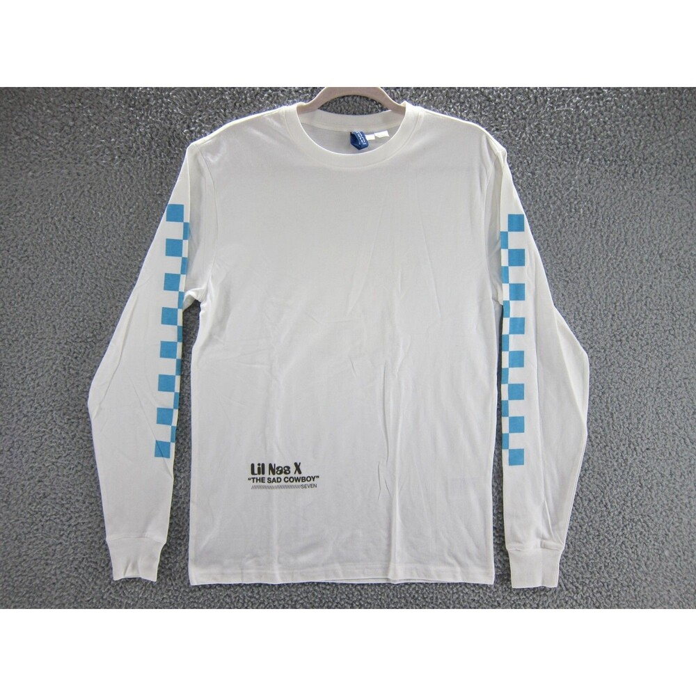 Lil Nas X Shirt Mens Small The Sad Cowboy White Long Sleeve Emoji Divided